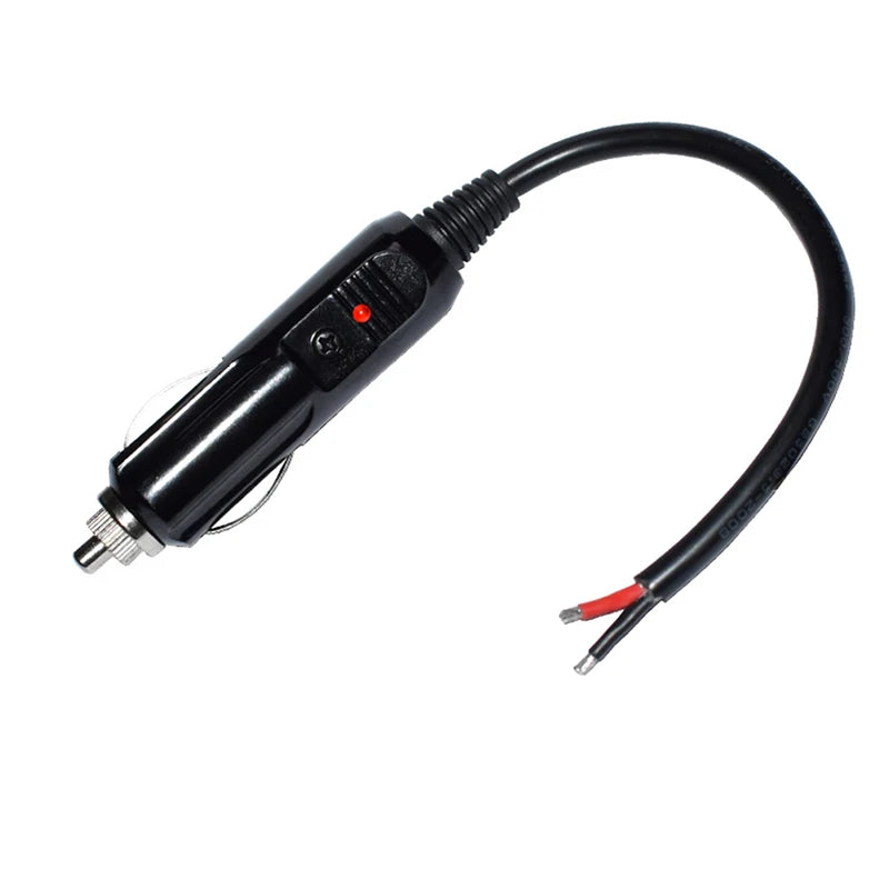 12V–24V Car Cigarette Lighter Plug Adapter | LED, 10A, 15cm Car Lighter Adapter Axl