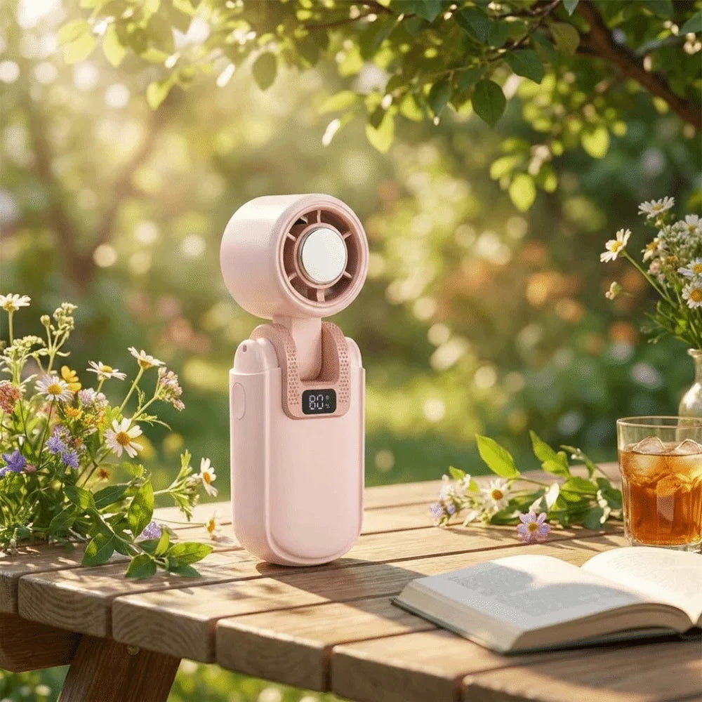 Compact Handheld Cooling Fan – USB Rechargeable Portable Handheld Cooling Fan Axl