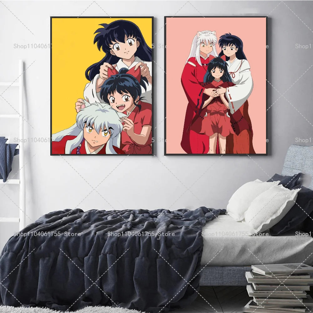 Inuyasha Anime Poster – Waterproof Self-Adhesive Wall Art Sticker Anime Wall Poster Axl