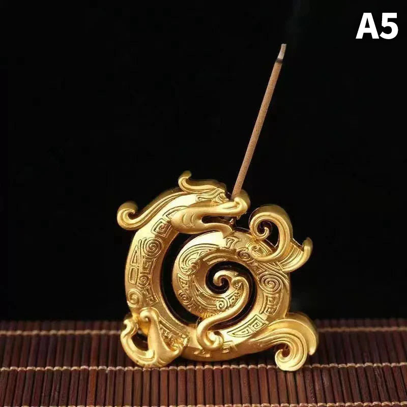 Dragon Turtle Incense Stick Holder – Alloy Lotus Burner Decor Incense Burner Axl A5