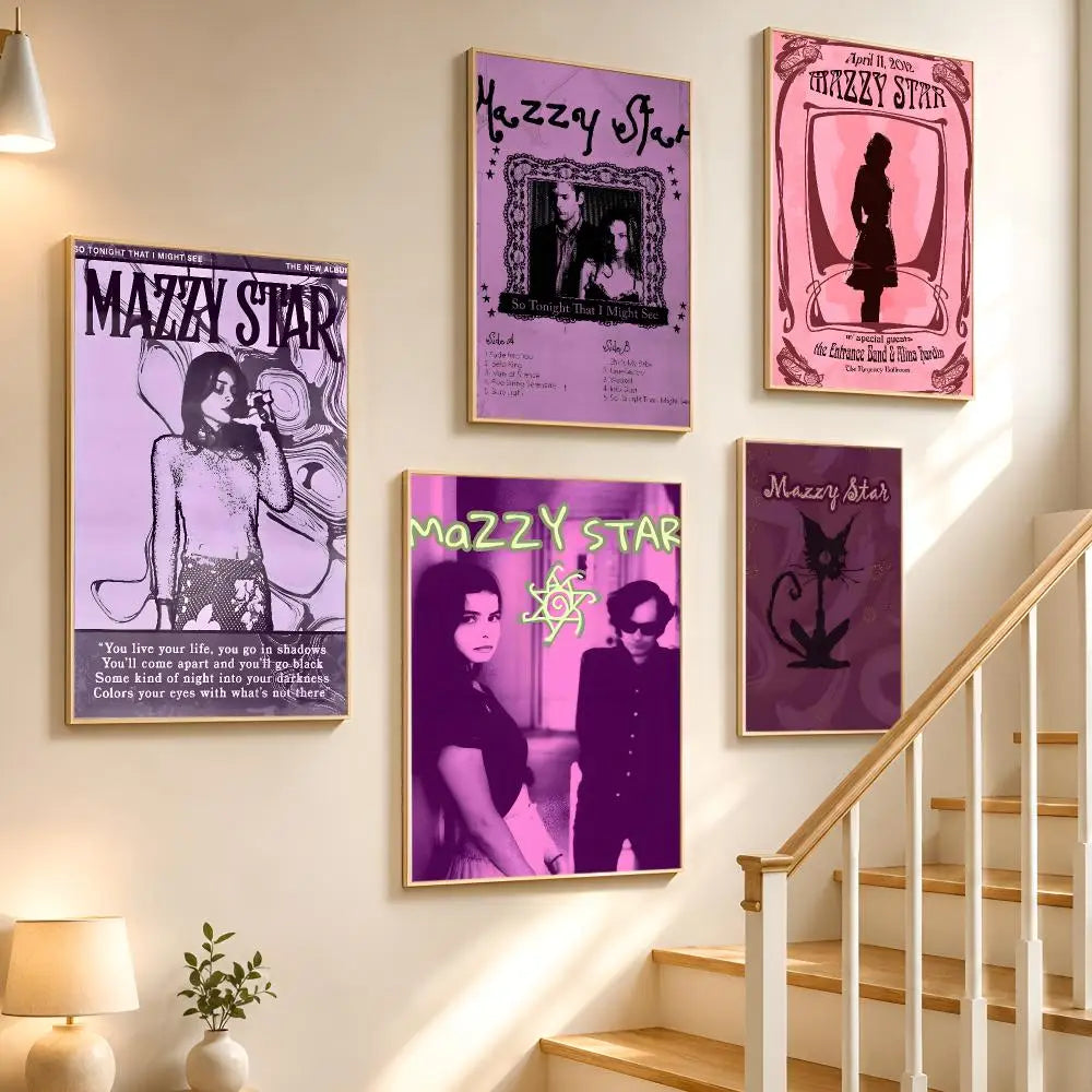 Mazzy Star Poster HD Waterproof PVC Wall Sticker | Music Décor Wall Art Sticker Axl