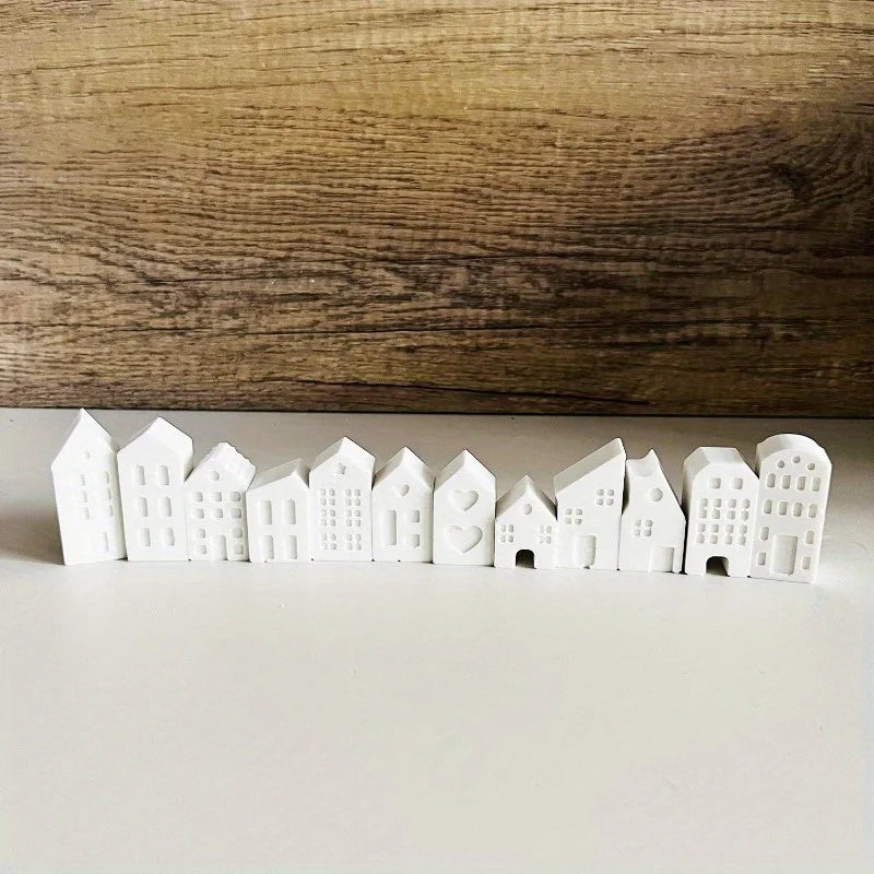 12-Hole 3D Nordic House Silicone Mold – Candle, Soap & Plaster Craft Silicone Mold Axl