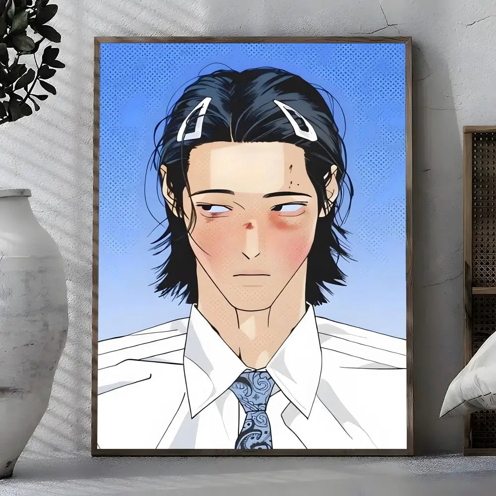 Webtoon Master-Peace Wall Poster – Self-Adhesive Waterproof Sticker Wall Art Poster Axl White03 30X40cmNoframe