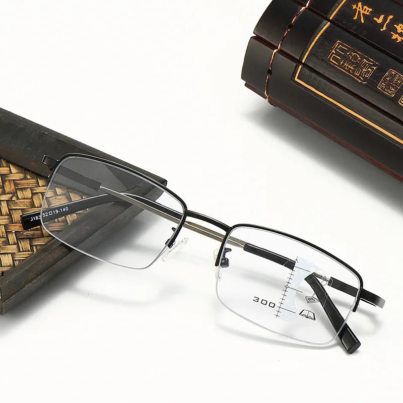 Multifocal Progressive Reading Glasses – HD Photochromic Progressive Reading Glasses Axl black 100