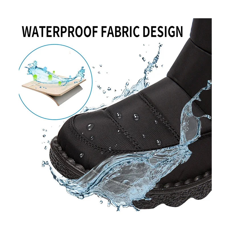 Women's Waterproof Snow Boots – Fur-Lined Ankle Boots Korea Style Women's Snow Boots Axl