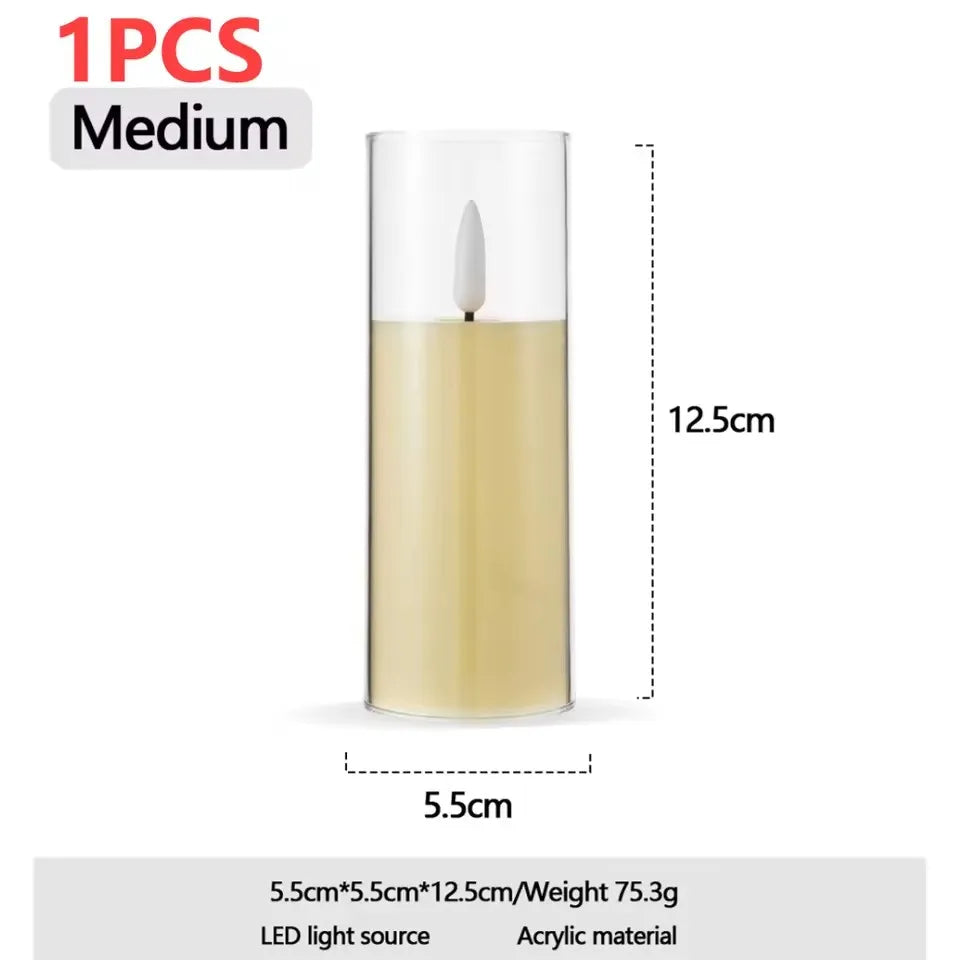 Flameless LED Candle Light – Battery Powered, 3 Sizes Flameless LED Candle Axl M-1PCSC