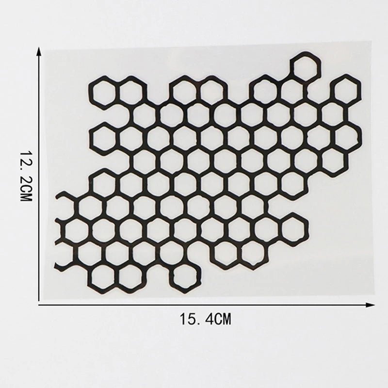 Honeycomb Motorcycle Helmet Decal – Waterproof PET Sticker Motorcycle Decal Axl Black