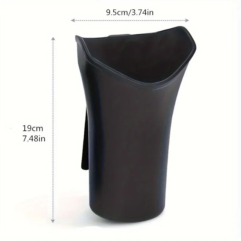 Car Hanging Trash Can – Black Press-Lid Waste Bin for Vehicles Car Hanging Trash Can Axl
