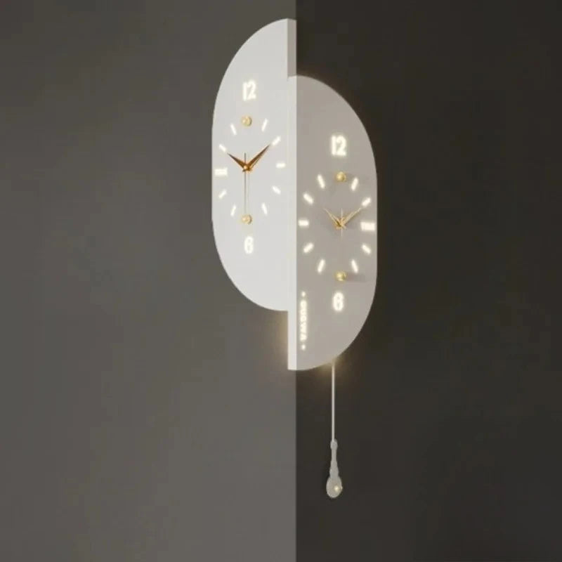Nordic Corner Wall Clock – Silent Double-Face Acrylic Design Wall Clock Axl Battery Style Small 16x68CM