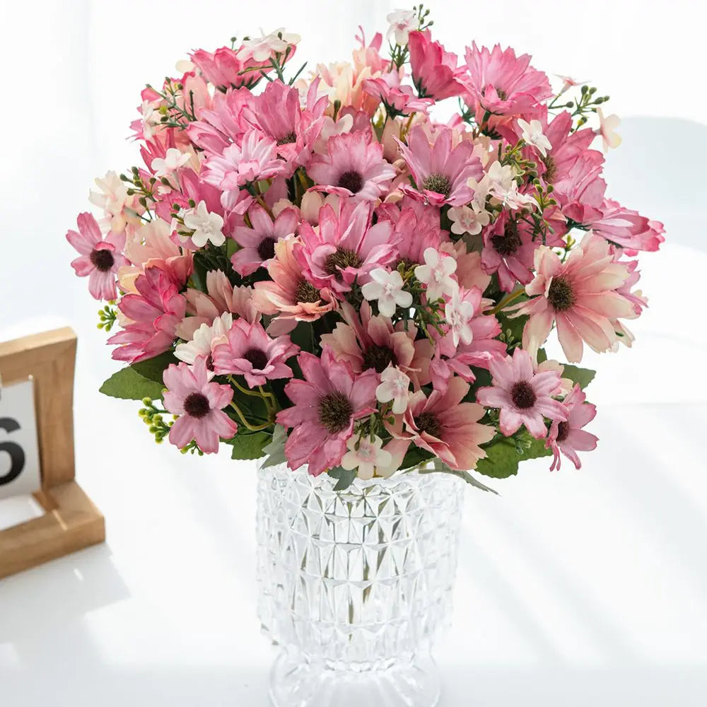Silk Artificial Daisy Flowers – Wedding & Home Decor Bouquet Artificial Flower Bouquet Axl
