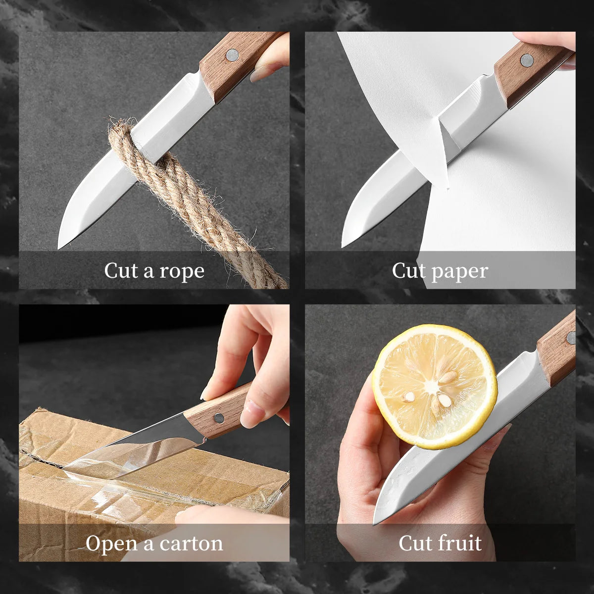 SHENJIU Hand-Forged Boning Knife – Stainless Steel & Wood Handle Boning Kitchen Knife Axl
