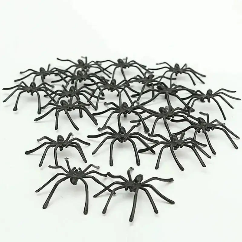 10 Pcs Glow-in-the-Dark Plastic Spider Figures | Halloween Prank Halloween Prank Toy Axl