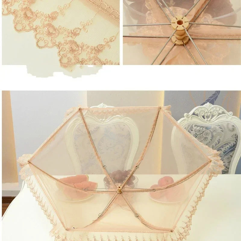 Folding Food Mesh Cover Tent – Umbrella Bug Guard for Table Food Mesh Cover Axl
