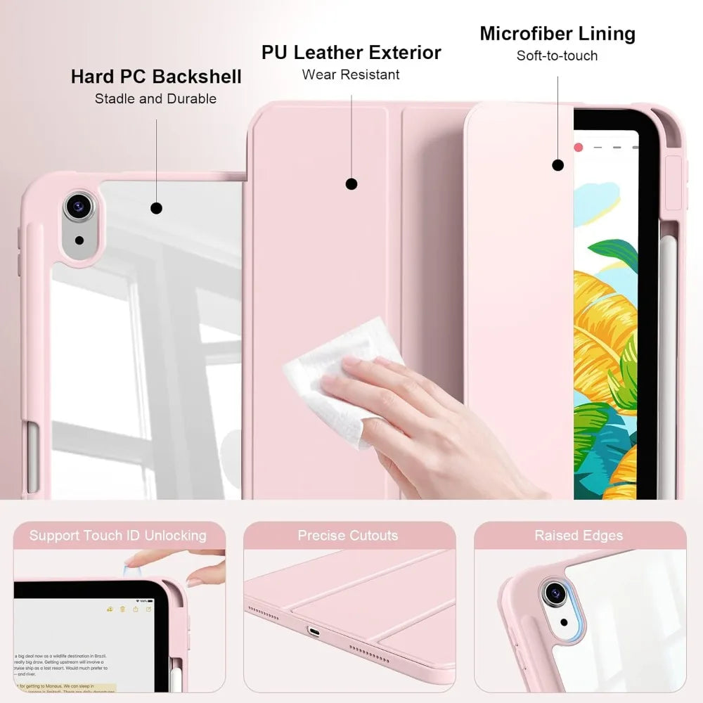 iPad Case with Pencil Holder – Pro, Air, Gen 9-11 Compatible Tablet Case Axl