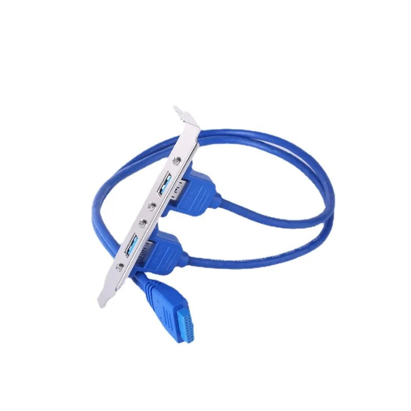 20-Pin to Dual USB 3.0 Motherboard Bracket Adapter Cable 50cm USB Bracket Adapter Axl
