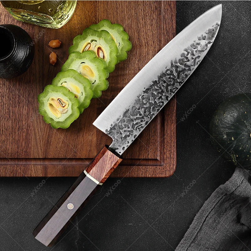 Hand Forged Japanese Chef Knife – Steel Cleaver with Gift Box Chef Knife Axl