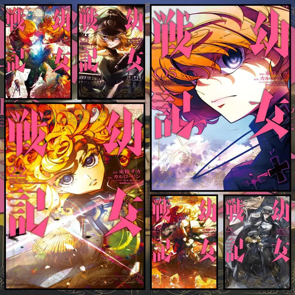 Saga of Tanya the Evil Anime Poster – Waterproof Self-Adhesive Anime Wall Poster Axl