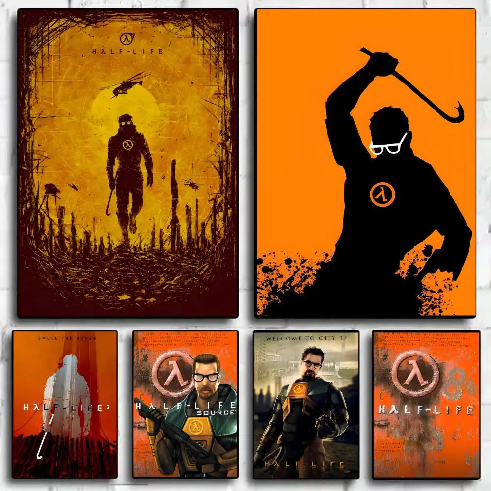 Half-Life Game Poster Sticker – HD Self-Adhesive Wall Art Wall Art Sticker Axl