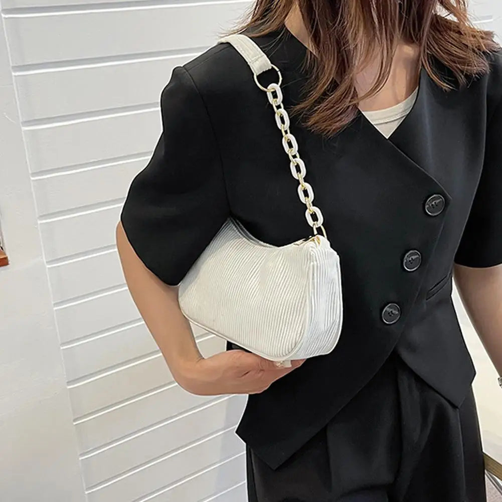 Women's Mini Corduroy Shoulder Bag – Half Moon Purse Mini Shoulder Bag Axl