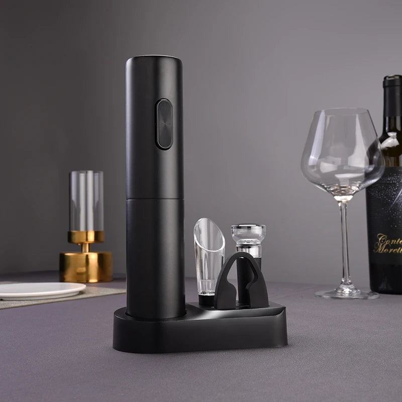 Electric Wine Bottle Opener Set – Foil Cutter, Pourer & Decanter Electric Wine Opener Axl