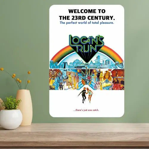 Logan's Run Classic Movie Metal Poster Sign | Retro Wall Art Metal Wall Sign Axl aluminum sign aluminum 14x20cm