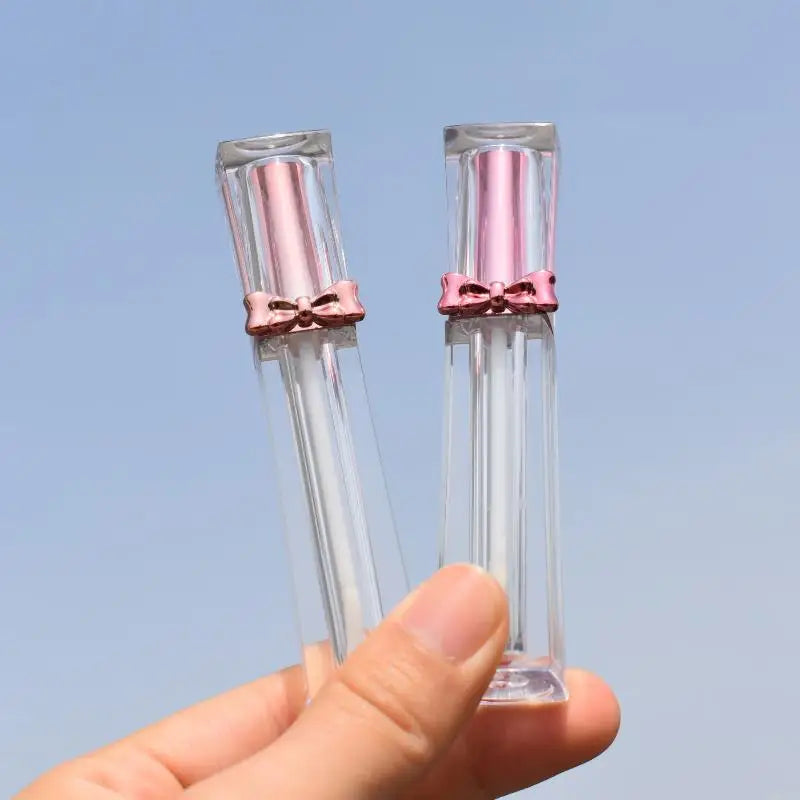 Rose Gold Bow Lip Gloss Tube – 3.5ml Refillable Container Cosmetic Refill Tube Axl