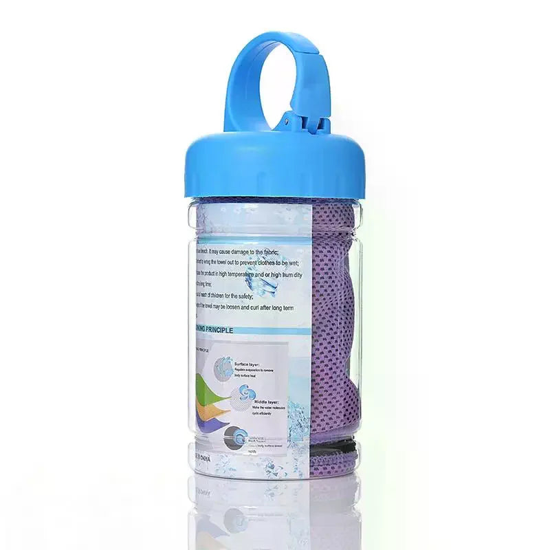 Instant Cooling Towel with Storage Jar | Workout & Hiking Cooling Sport Towel Axl