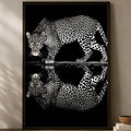Black & White Leopard Self-Stick Wall Art Poster | Waterproof Wall Art Poster Axl White05 30X40cmNoframe