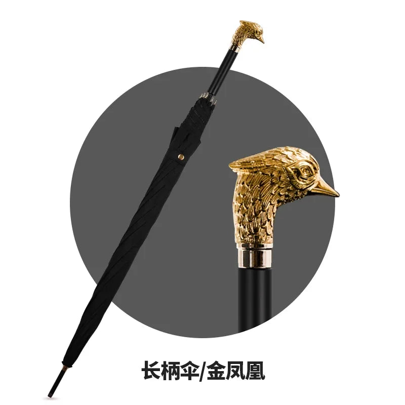 XL Skull Head Long Handle Windproof Golf Umbrella – Men's Gift Long Handle Umbrella Axl Aluminum Style 6 8K