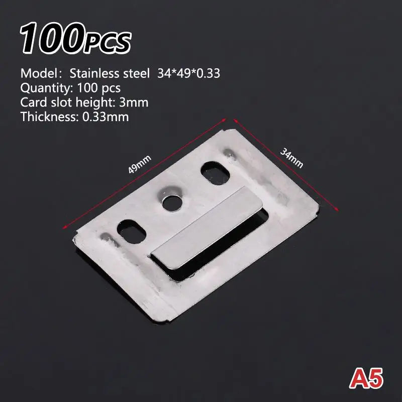 100-Pack WPC Wall Panel Clips – Metal Cladding Clips Indoor & Out Wall Panel Clips Axl A5