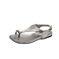 Women's Gladiator Clip Toe Sandals – Buckle Strap Beach Flats Gladiator Sandals Axl Silver 40