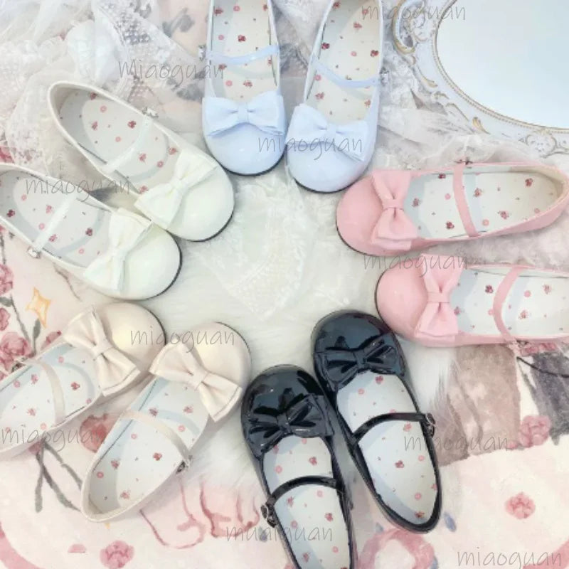 Women's Lolita Mary Jane Flats – Sweet Bowknot Ballet Shoes Mary Jane Flats Axl