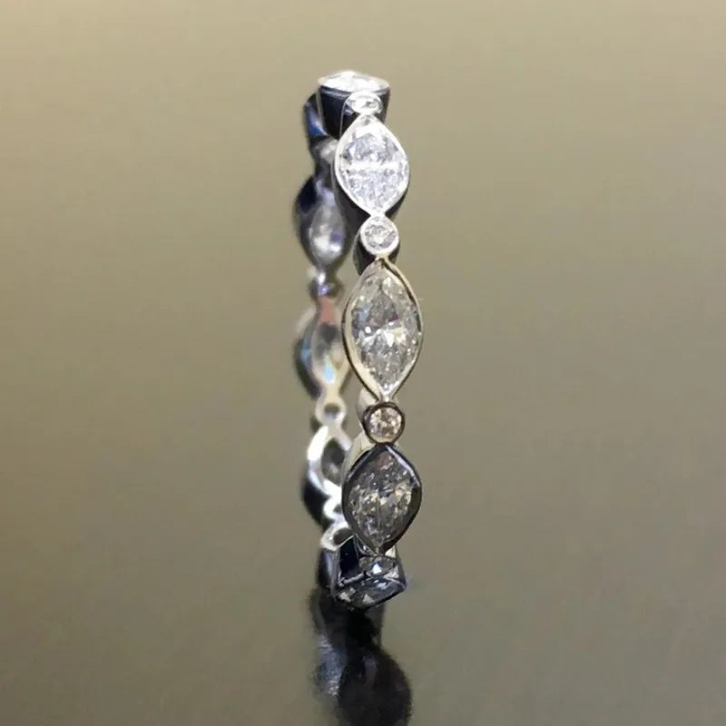 Huitan Marquise Cubic Zirconia Ring – Women's Fashion Jewelry Fashion Ring Axl Q659 6