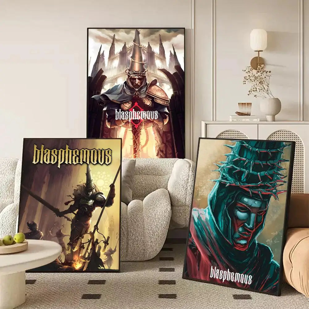 Blasphemous Game Canvas Wall Art – Unframed Poster Home Decor Canvas Wall Art Axl