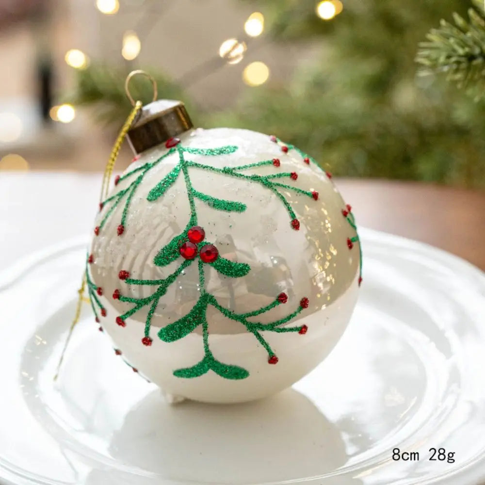 Glass Christmas Ball Ornament 8cm | 6 Colors Xmas Tree Decor Christmas Ornament Axl