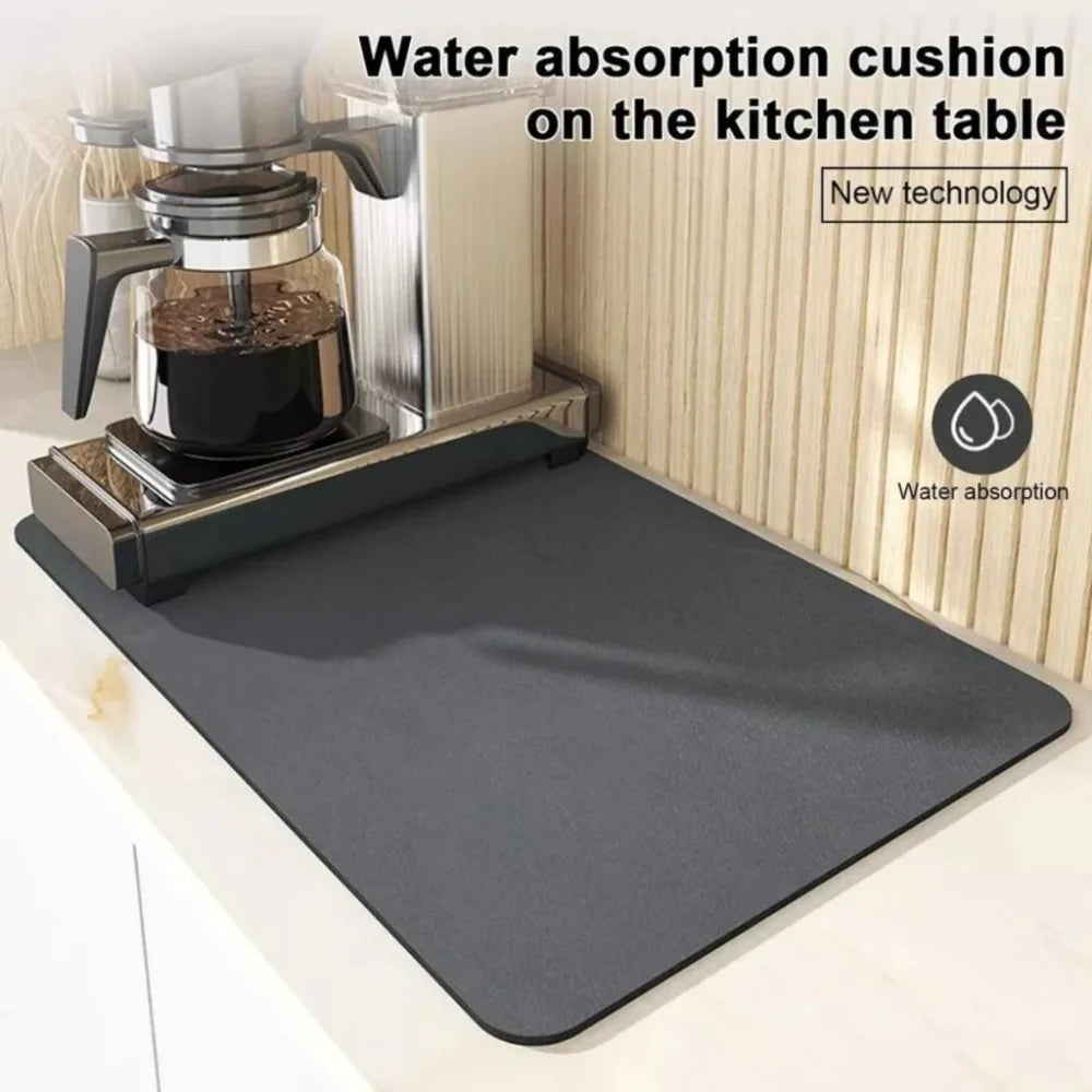 Absorbent Dish Drying Mat – Non-Slip Kitchen Counter Mat S/M/L Dish Drying Mat Axl