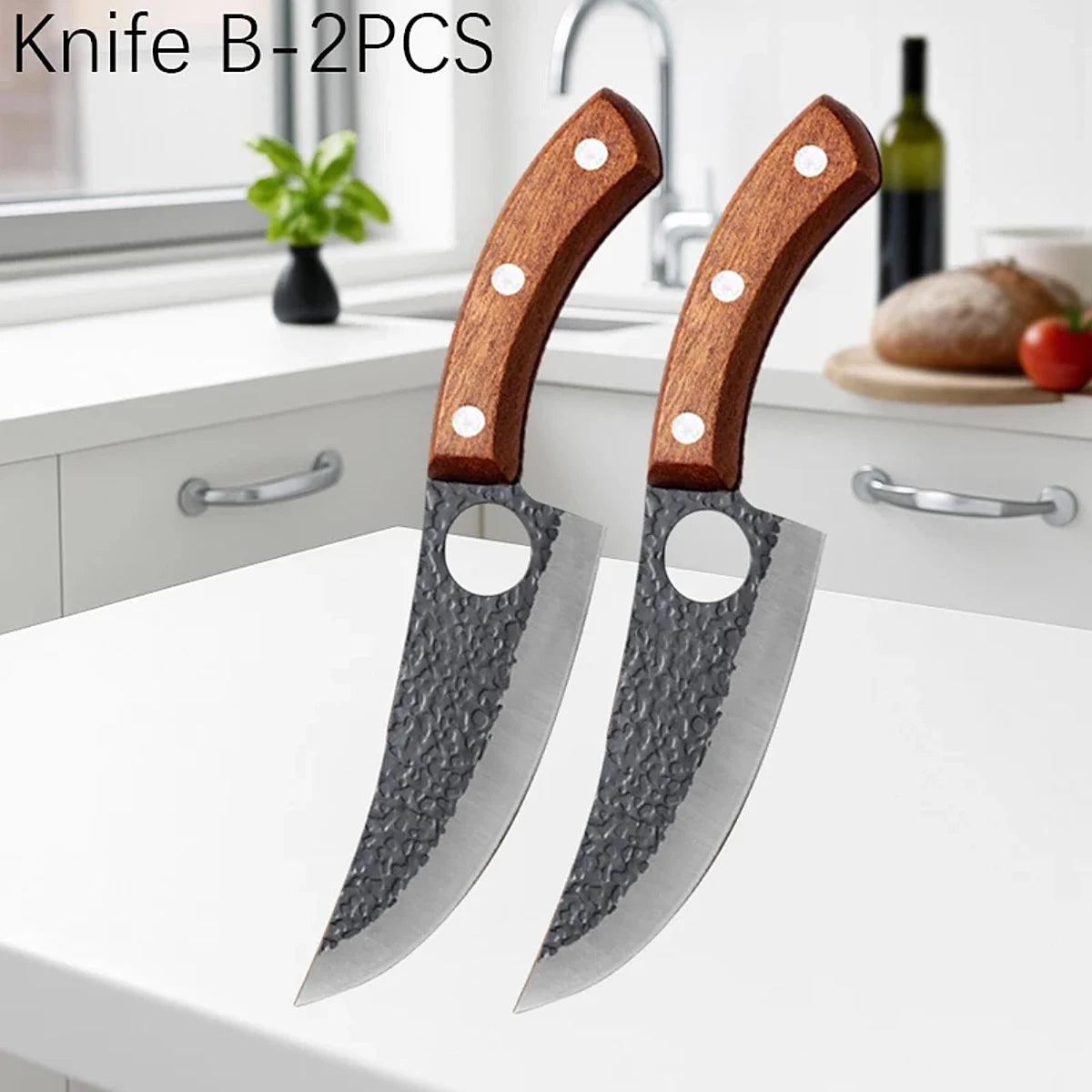 SHENJIU Hand Forged Boning Knife – Full Tang Butcher Knife Boning Knife Axl 2pcs-B
