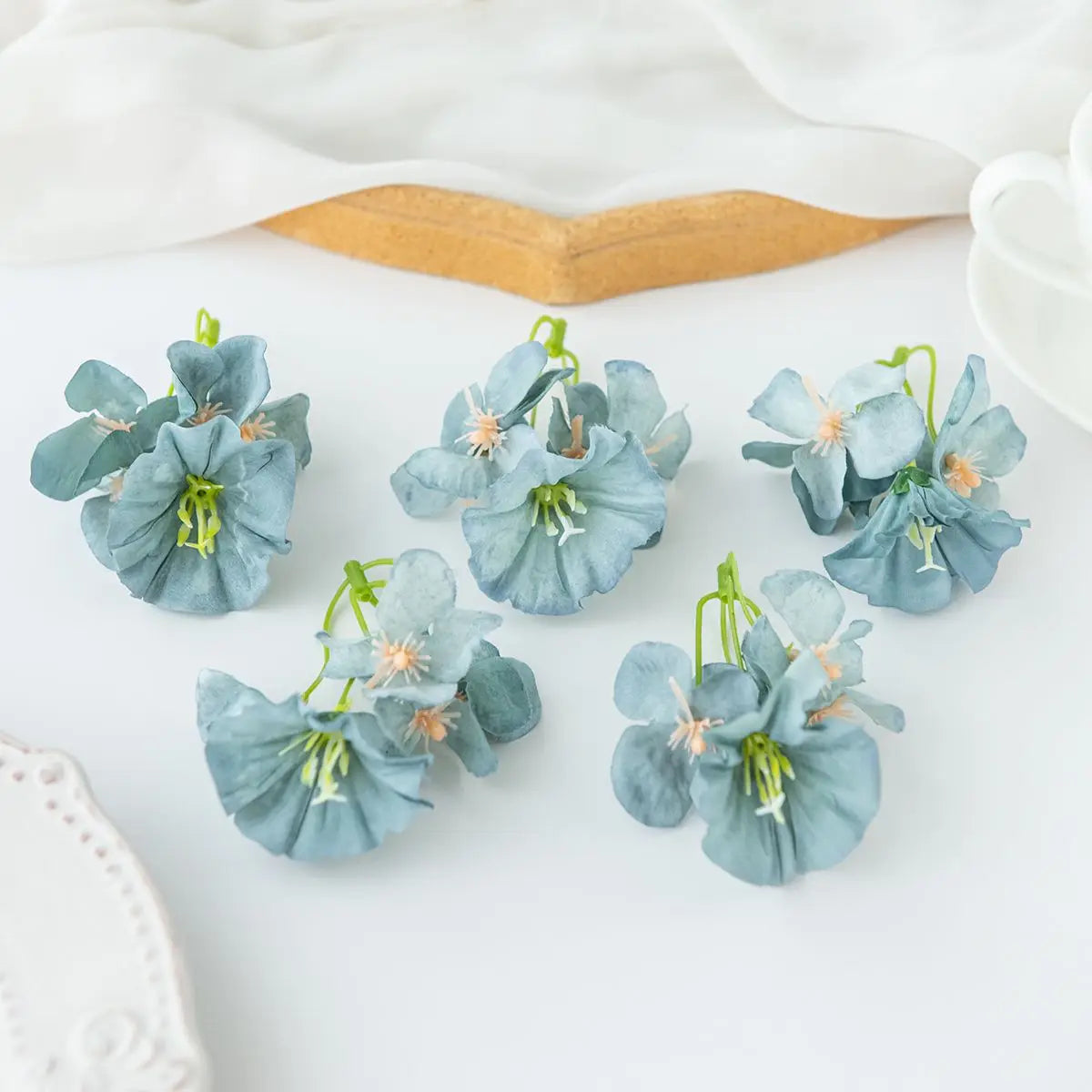 Silk Artificial Hydrangea Flower Heads 5/10 Pcs – Wedding Decor Artificial Silk Flowers Axl 11 10pcs