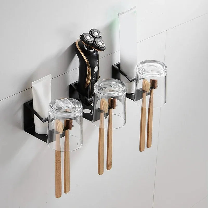 Stainless Steel Toothbrush & Toothpaste Holder | Bathroom Cup Toothbrush Holder Axl