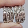 Huitan Cubic Zirconia Hoop Earrings – Silver Fashion Jewelry Hoop Earrings Axl E3879