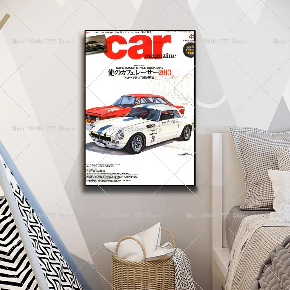 Retro JDM Car Poster | Self-Adhesive Waterproof Wall Sticker Wall Art Poster Axl