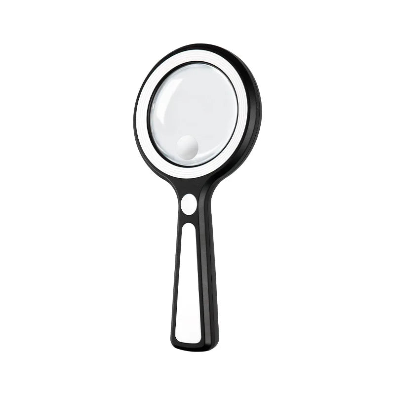 Rechargeable Handheld Magnifying Glass with LED Light Illuminated Magnifier Axl black