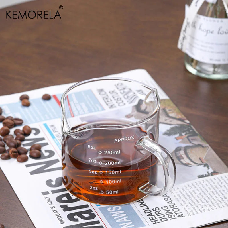 Glass Measuring Cup with Handle – 75ml & 150ml Espresso Cup Glass Measuring Cup Axl