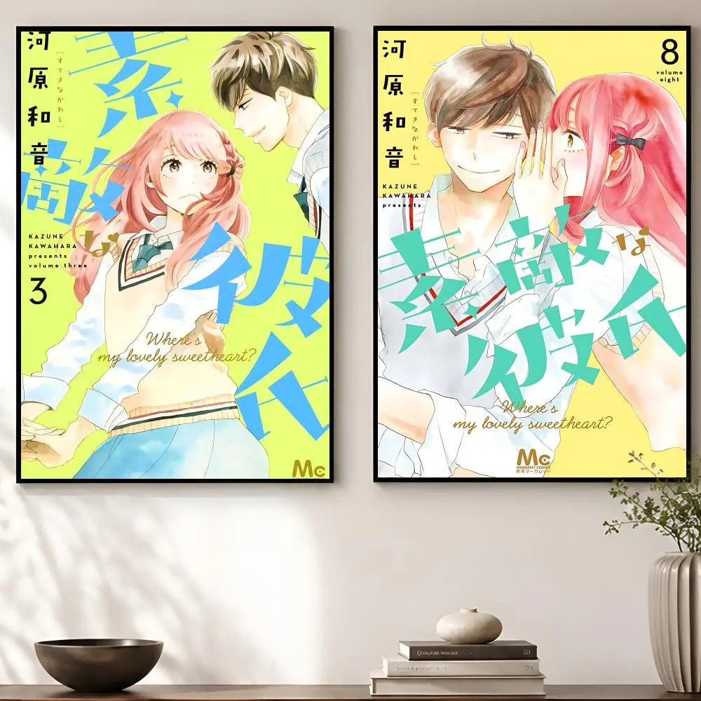 Suteki na Kareshi Anime Poster – HD Self-Adhesive Wall Art Anime Wall Poster Axl