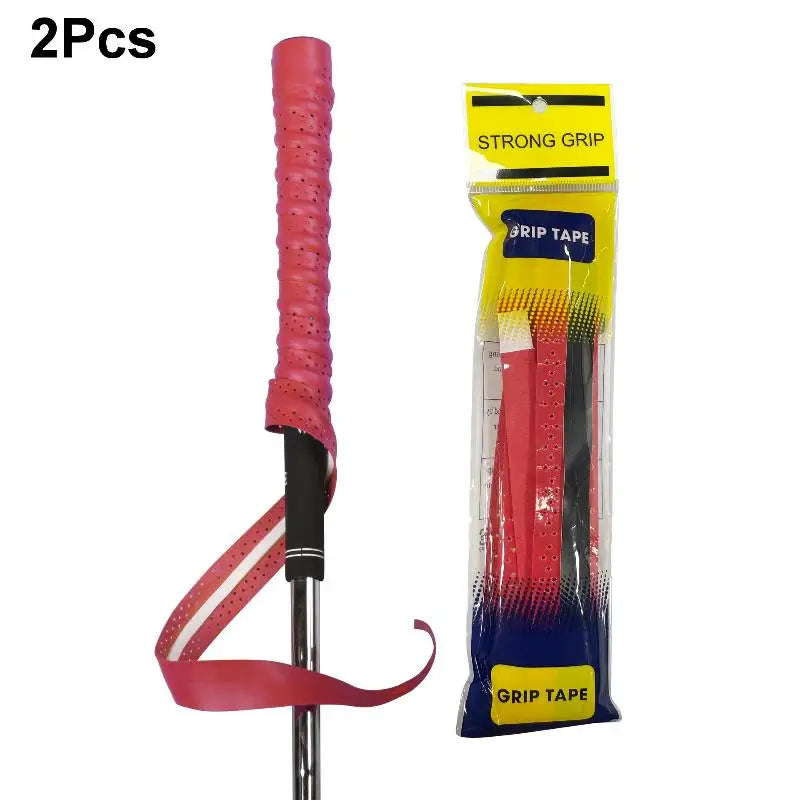 PU Leather Golf Club Grip Tape – Non-Slip Sweatproof Wrap Golf Grip Tape Axl 2PCS Pink