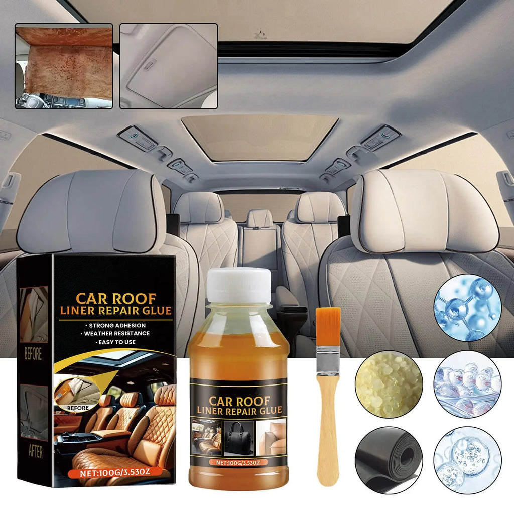 Car Headliner Repair Glue 100g | Fabric & Leather Adhesive Kit Automotive Repair Adhesive Axl