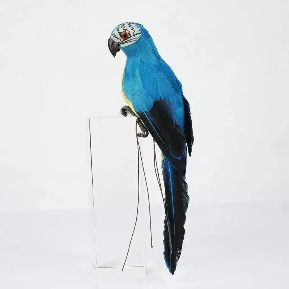 Handmade Feather Parrot Figurine – Garden Bird Ornament 25/35cm Bird Garden Figurine Axl