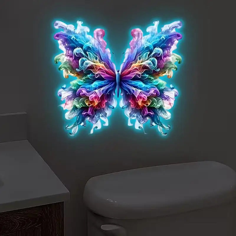 Glow-in-the-Dark Butterfly Toilet & Wall Sticker – Waterproof Wall Decal Sticker Axl