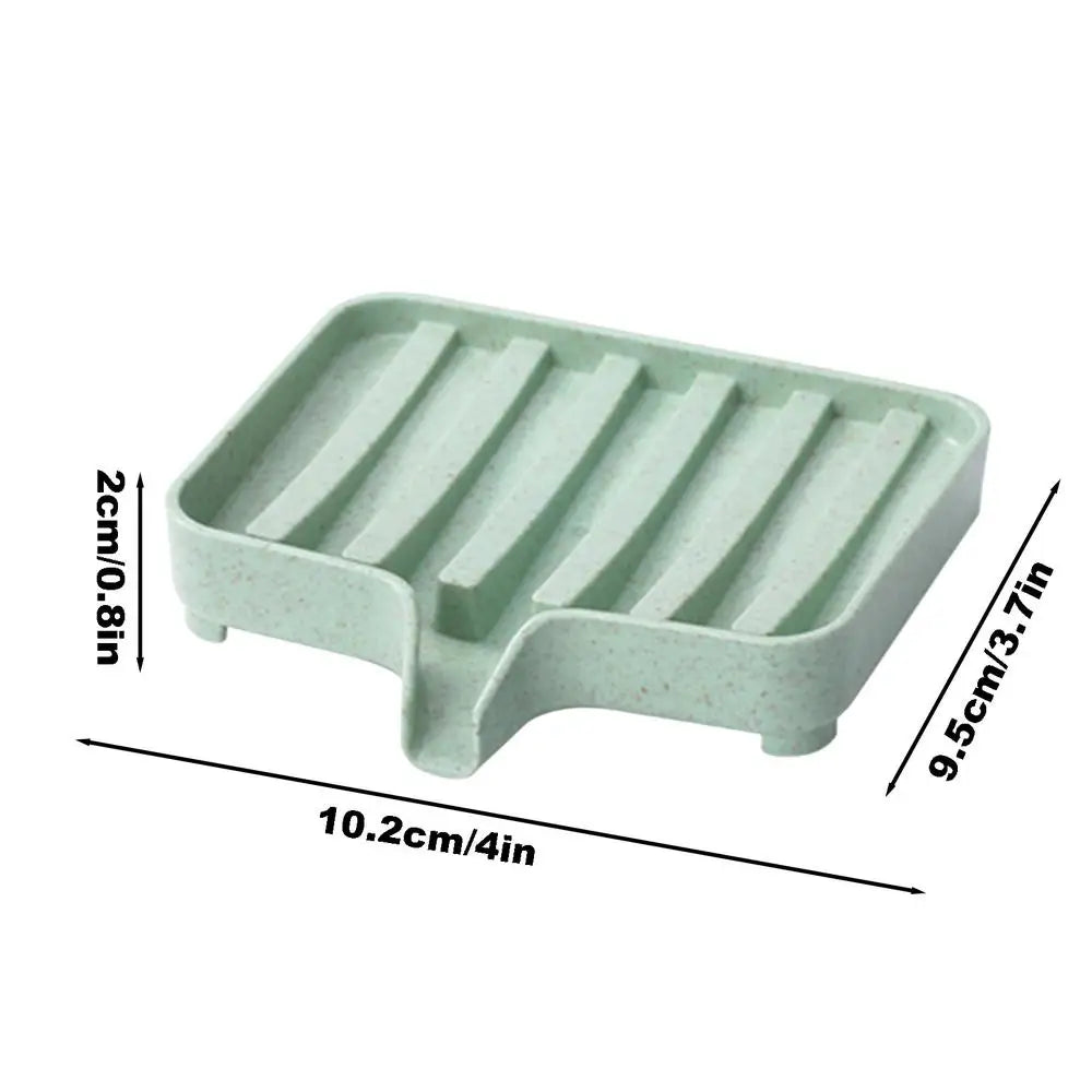 Drain Soap Dish & Sponge Holder Tray – Kitchen & Bathroom Soap Dish Tray Axl Green