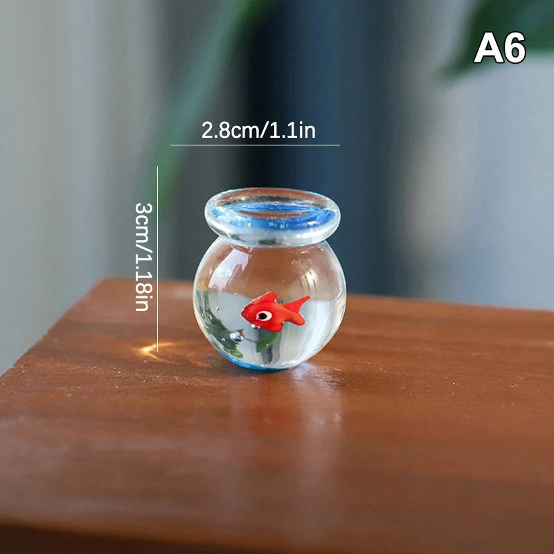 Mini Glass Fish Figurine – Handcrafted Pocket Fish Sculpture Decor Glass Figurine Axl A6